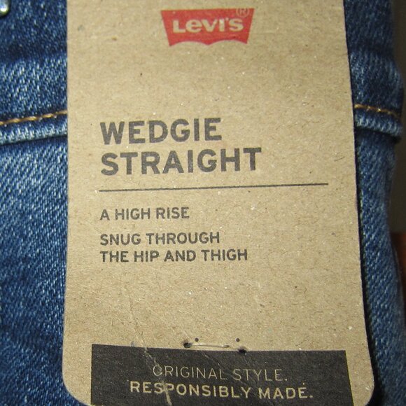 Levi's Wedgie Straight Jeans High Rise Women's 18W-24W NEW Button Fly - Picture 4 of 7